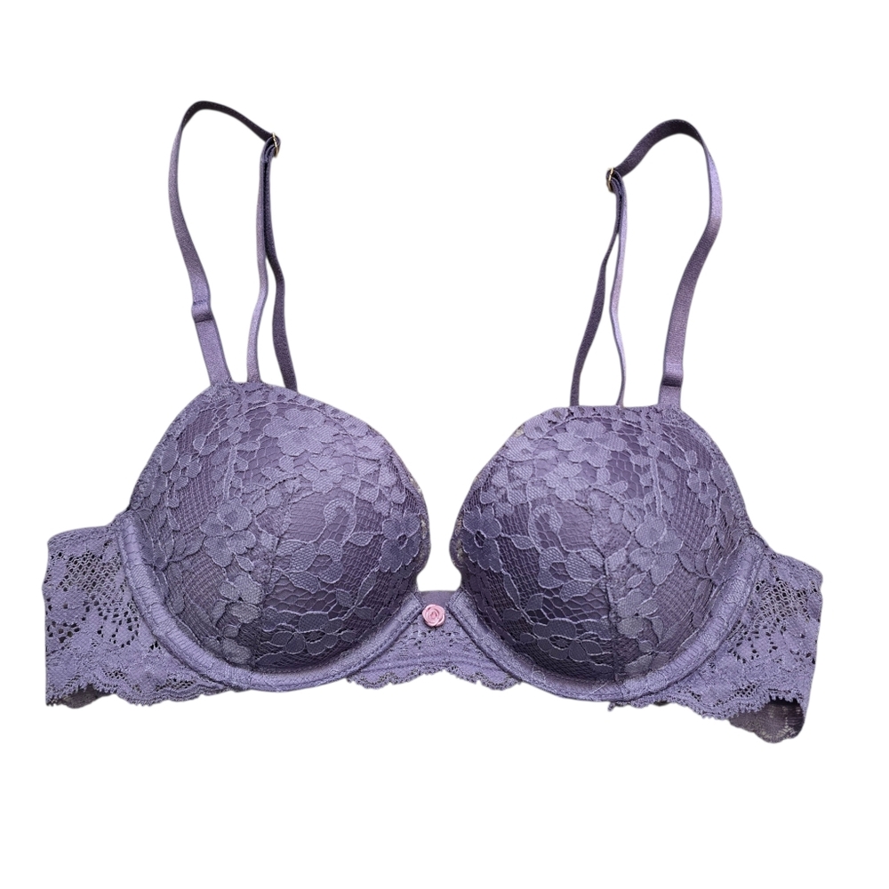 Women's Victoria's Secret Dream Angels Push Up Purple Lace Bra - 32b